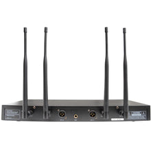 Load image into Gallery viewer, SA-U2HHLV2-2 - 2 Channel UHF Wireless Microphone System with 1 Handheld & 1 Headset Microphone