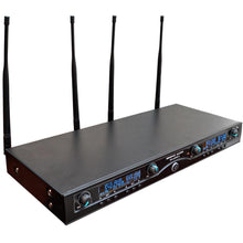 Load image into Gallery viewer, SA-U4LV6-2 - 4 Channel UHF Wireless Microphone System with 4 Headset Microphones