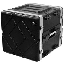 Load image into Gallery viewer, SALWR10D - Lightweight 10 Space ABS Rack Case - 10U PA DJ Stackable Flight Rack Case