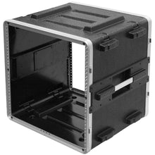 Load image into Gallery viewer, SALWR10D - Lightweight 10 Space ABS Rack Case - 10U PA DJ Stackable Flight Rack Case