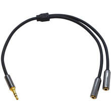 Load image into Gallery viewer, SA-Y31 - 1 Foot 3.5mm Male to Dual 3.5mm Female Y Splitter Headphone Patch Cable