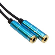 Load image into Gallery viewer, SA-Y32- 1 Foot 3.5mm Male TRRS to Dual 3.5mm Female Y Splitter Cable - Headset Adapter for Gaming, Phones, Tablet