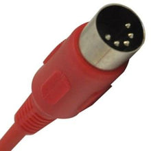 Load image into Gallery viewer, SAMIDIRed1-2Pk - Red MIDI Cable - 1 Foot (2 Pack)
