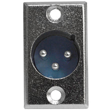 Load image into Gallery viewer, SAPT258 - 3 Pin XLR Male Nickel Panel Mount Connectors (5 Pack)