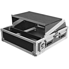 Load image into Gallery viewer, SATAC2x10 - Heavy Duty 2 Space ATA Rack Case with 10U DJ Mixer Top and Laptop Shelf