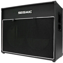 Load image into Gallery viewer, Luke-2x12V - Vintage Empty 12" Guitar Cabinet - Black Tolex/Black Cloth Grill