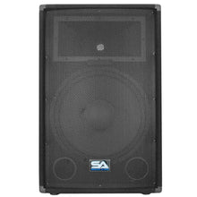 Load image into Gallery viewer, Pair of 15" PA Speakers with two tripod speaker stands