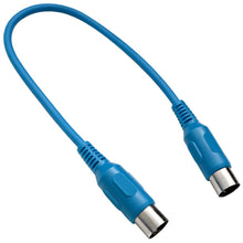 Load image into Gallery viewer, SAMIDIRED1BLUE1 - Red and Blue MIDI Cable - 1 Foot (2 Pack)