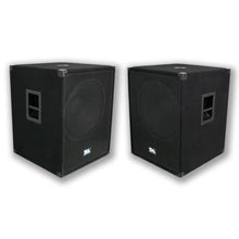 Load image into Gallery viewer, Pair of Dual 15" PA Speakers and Two 18" Subwoofer Cabinets