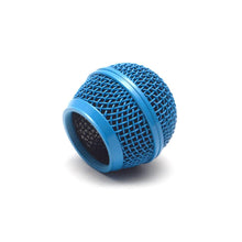 Load image into Gallery viewer, Replacement Steel Mesh Microphone Grill Head - Blue (2 Pack)