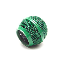 Load image into Gallery viewer, Replacement Steel Mesh Microphone Grill Head - Green (2 Pack)