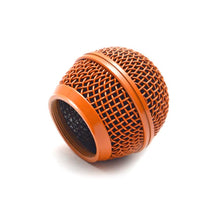 Load image into Gallery viewer, Replacement Steel Mesh Microphone Grill Head - Orange (2 Pack)