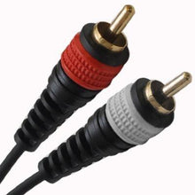 Load image into Gallery viewer, SAiRTSY6 - (2 Pack) Right Angle 1/8" to Dual Male RCA Patch Cable
