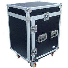 Load image into Gallery viewer, 12 Space Rack Case with Slant Mixer Top