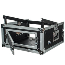 Load image into Gallery viewer, 4 Space Rack Case with Slant Mixer Top