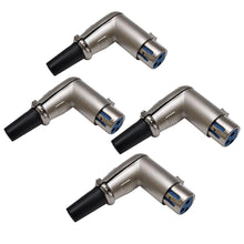 Load image into Gallery viewer, SAPT303-304 - 8 Pack of Right Angle 3 Pin XLR Male Connectors (4 Male & 4 Female)