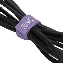 Load image into Gallery viewer, Four Pack of Seismic Audio Colored Cable Strap Ties - 8 Inches - (4 Packs of 6)