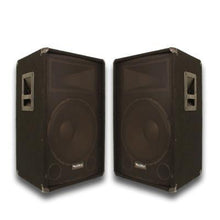 Load image into Gallery viewer, Pair of 15&quot; PA Speakers, 10&quot; Floor Monitors, and 4 Cables
