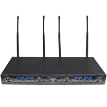 Load image into Gallery viewer, SA-U4HH4-2 - 4 Channel UHF Wireless Microphone System with 4 Handheld Wireless Microphones
