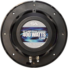 Load image into Gallery viewer, SA-MS65B - Pair of 400 Watt 6.5 Inch 2-Way Waterproof Boat/Marine Speakers - 800 Watts Total

