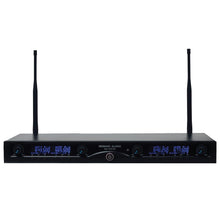 Load image into Gallery viewer, SA-U4HHLV5 - 4 Channel UHF Wireless Microphone System with 2 Handheld &amp; 2 Lavalier Microphones - 1st Generation
