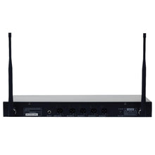 Load image into Gallery viewer, SA-U4HHLV5 - 4 Channel UHF Wireless Microphone System with 2 Handheld &amp; 2 Lavalier Microphones - 1st Generation
