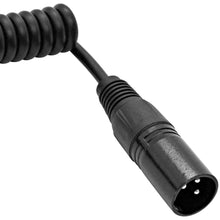 Load image into Gallery viewer, SACX-3 - 3 Foot Black Coiled XLR Microphone Cable - Extends to 15 Feet
