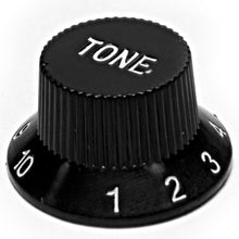 Load image into Gallery viewer, Black Plastic Traditional Replacement Volume and Tone Knob Set
