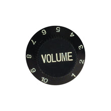 Load image into Gallery viewer, Black Plastic Traditional Replacement Volume and Tone Knob Set
