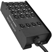 Load image into Gallery viewer, SAJLP-16x4x50 - 16 Channel 500 Foot XLR Low Profile Snake Cable with 4 TRS Returns
