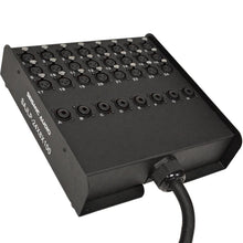 Load image into Gallery viewer, SAJLP-24x8x100 - 24 Channel 100 Foot XLR Low Profile Snake Cable with 8 TRS Returns
