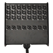 Load image into Gallery viewer, SAJLP-24x8x100 - 24 Channel 100 Foot XLR Low Profile Snake Cable with 8 TRS Returns

