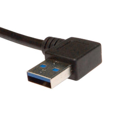 Load image into Gallery viewer, SAPT505- Pair of 10 Inch USB 3.0 Extension Cables - Type A Right Angle Male to Straight Female
