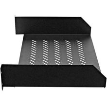 Load image into Gallery viewer, SARCS-02 - 2 Space Vented Rack Case Shelf - 2U Server Mount Network Shelf
