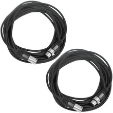 Load image into Gallery viewer, Pair of Powered Outdoor 15&quot; PA DJ Molded Speakers with Speaker Stands &amp; XLR Cables
