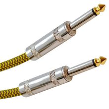 Load image into Gallery viewer, SAGCSYW-18-3Pack - 18&#39; Yellow Woven Guitar/Instrument Cable (3 Pack)
