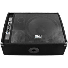 Load image into Gallery viewer, FL-15MP-PW - Pair of Premium Powered 2-Way 15&quot; PA Floor Monitors with Titanium Horns
