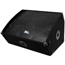 Load image into Gallery viewer, FL-15MP-PW - Pair of Premium Powered 2-Way 15&quot; PA Floor Monitors with Titanium Horns
