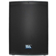 Load image into Gallery viewer, Pair of Premium Black 12&quot; PA Loudspeakers with two Tripod Speaker Stands
