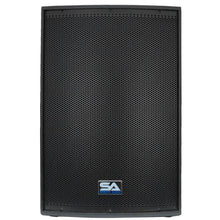 Load image into Gallery viewer, Pair of Premium Black 15&quot; PA Loudspeakers with two Tripod Speaker Stands
