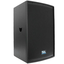 Load image into Gallery viewer, Pair of Premium Black 15&quot; PA Loudspeakers with two Tripod Speaker Stands
