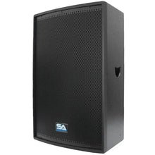 Load image into Gallery viewer, Pair of Premium Black 15&quot; PA Loudspeakers with two Tripod Speaker Stands
