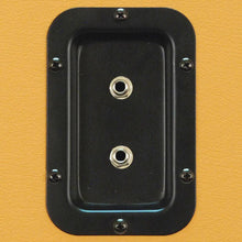 Load image into Gallery viewer, Luke-2x12C - Contemporary Empty Dual 12&quot; Guitar Cabinet - Orange Tolex/Wheat Cloth Grill
