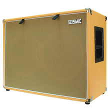Load image into Gallery viewer, Luke-2x12TR - Traditional Empty Dual 12&quot; Guitar Cabinet - Orange Tolex/Wheat Cloth Grill
