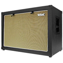 Load image into Gallery viewer, Luke-2x12C - Contemporary Empty Dual 12&quot; Guitar Cabinet - Black Tolex/Wheat Cloth Grill
