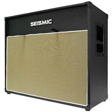 Load image into Gallery viewer, Luke-2x12V - Vintage Empty 12&quot; Guitar Cabinet - Black Tolex/Wheat Cloth Grill
