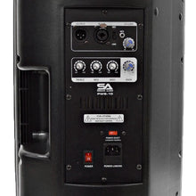 Load image into Gallery viewer, Pair of Powered 10&quot; PA DJ Molded Speakers with Speaker Stands
