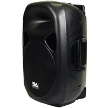 Load image into Gallery viewer, Pair of Powered 12 Inch PA Speakers - Rechargeable with 2 Mics, Remote and Bluetooth
