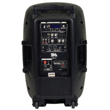 Load image into Gallery viewer, Pair of Powered 12 Inch PA Speakers - Rechargeable with 2 Mics, Remote and Bluetooth
