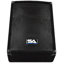 Load image into Gallery viewer, SA-10MT-PW - Pair of Powered 2-Way 10&quot; Floor / Stage Monitors Wedge Style with Titanium Horns

